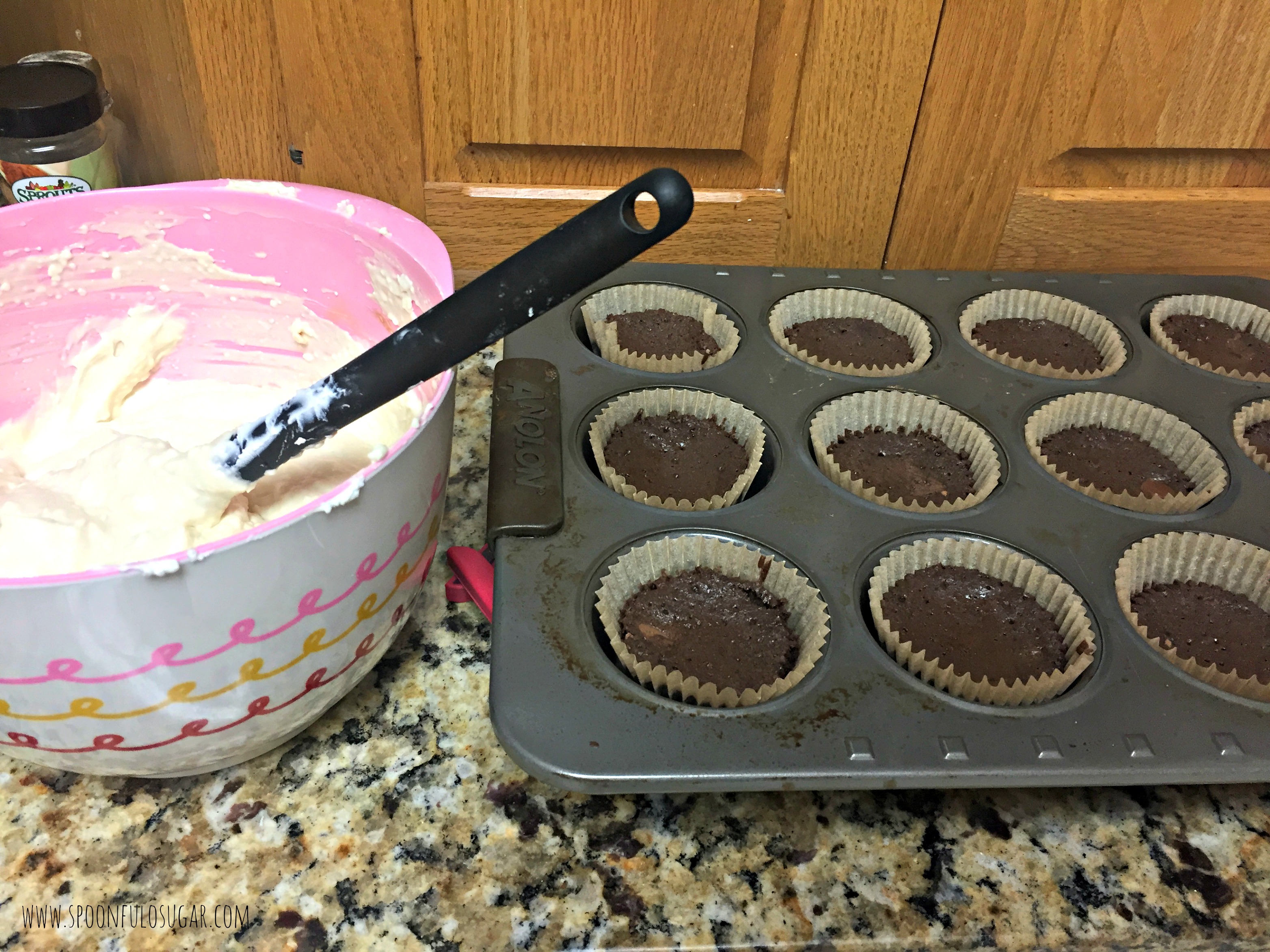 Mini Brownie Bottom Cheesecakes | Spoonful of Sugar