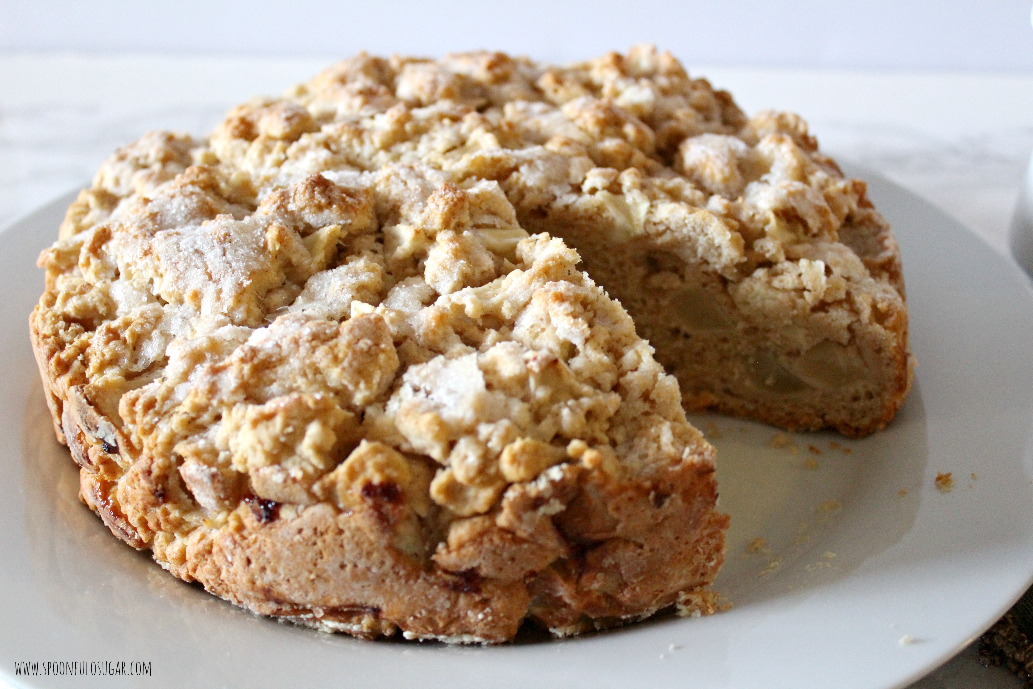 Irish Apple Cake with Vanilla Cream Sauce | Spoonful of Sugar