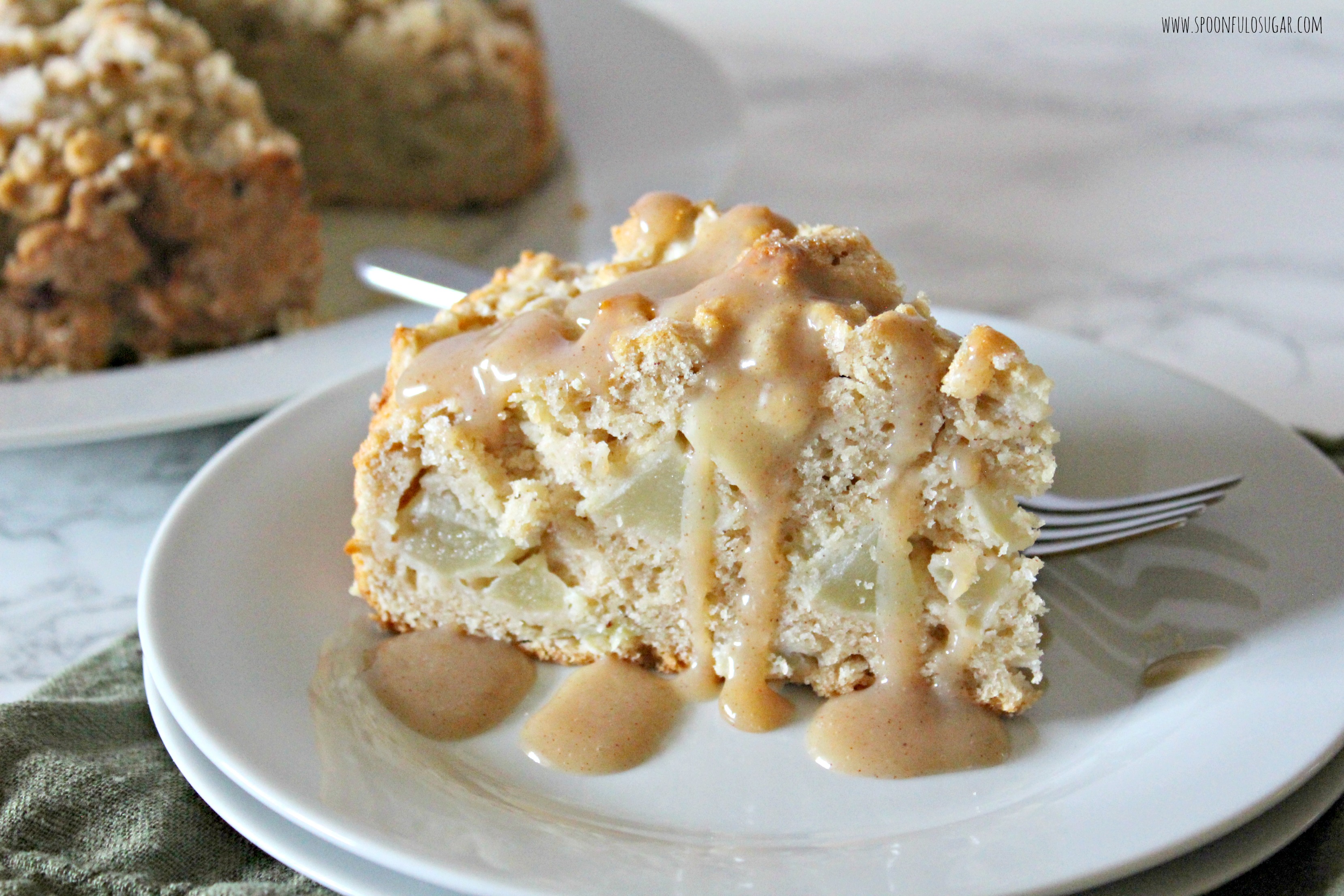 Irish Apple Cake with Vanilla Cream Sauce | Spoonful of Sugar