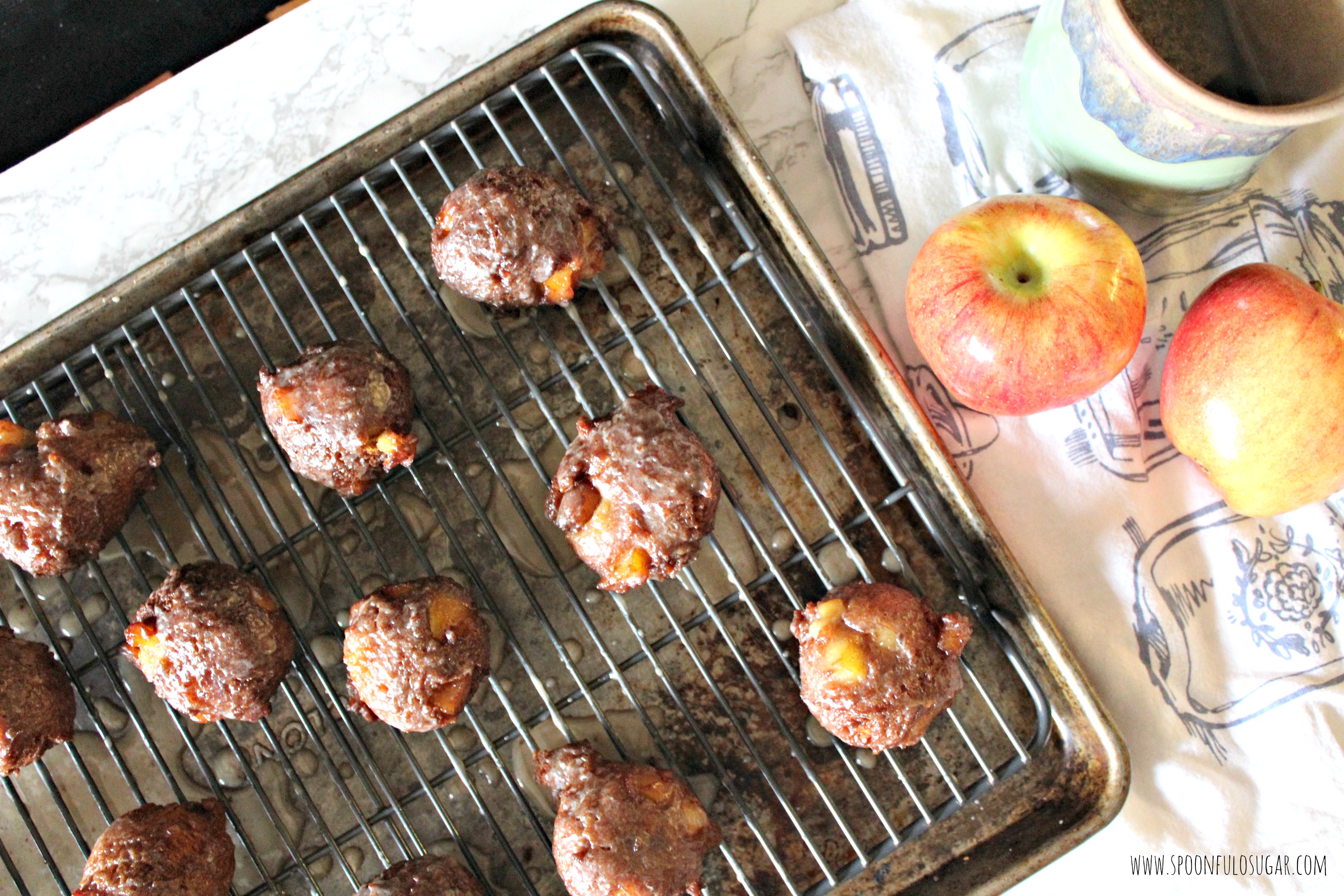 Apple Fritter Bites | Spoonful of Sugar