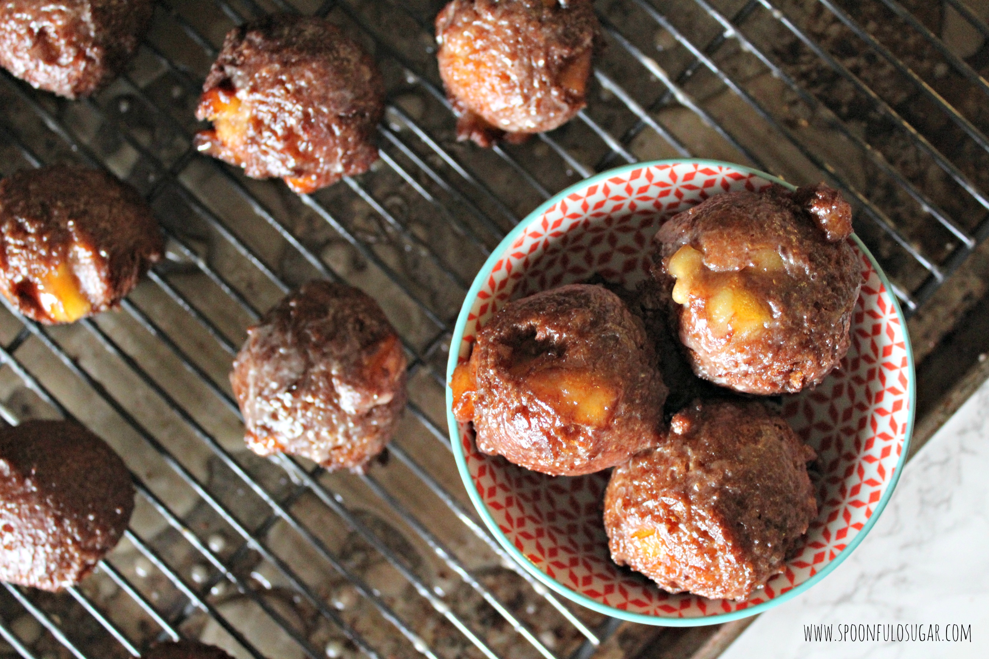 Apple Fritter Bites | Spoonful of Sugar