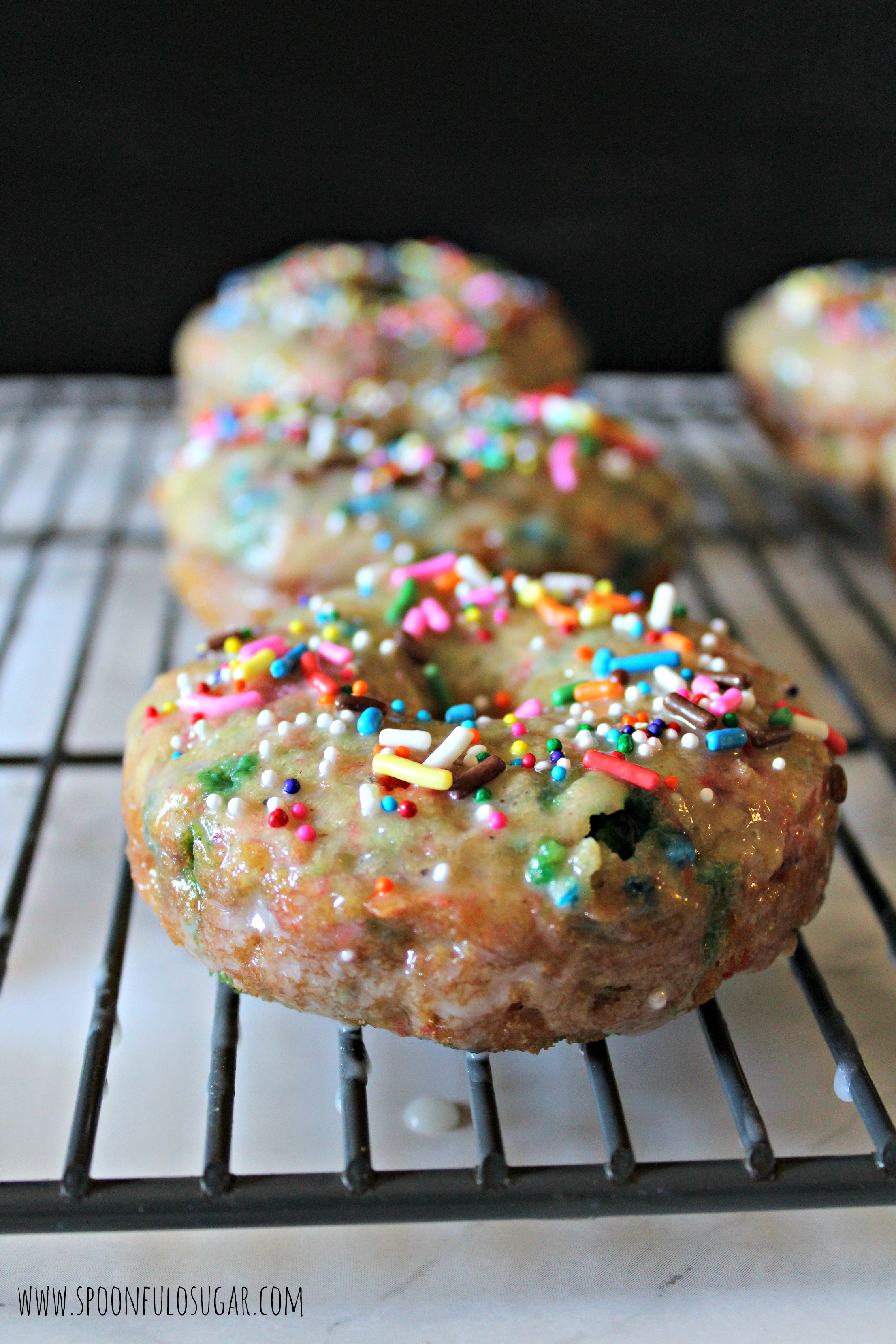 Funfetti Donuts | Spoonful of Sugar